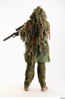 Andrew Elliott in Ghillie Aiming Gun aiming gun standing whole…